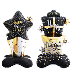 Black Star Foil Balloon Factory - 58 Inch Custom Single Pack New Year Parties