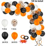 Matte Color Latex Balloon Set Factory - Custom 12 Inch Black Orange Halloween