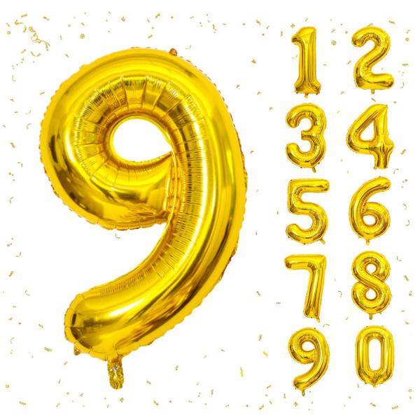 Helium Number Foil Balloon Manufacturer - 40 Inch Big Size Gold Silver Graduation