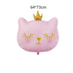 Crown Cat Foil Balloon Manufacturer - Pink Black Cartoon for Baby Party Decor