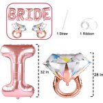 Bride Letter Foil Balloon Set Factory - 32-Inch Gold Rose Gold Large Balloon Rings