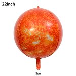 Planet Earth Space Balloons Factory - 22 Inch 4D Helium Foil for Birthday Graduation