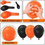 Matte Black Orange Latex Balloons Factory - High Quality 115pcs Set Halloween