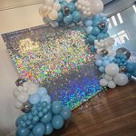 Champagne Gold Wall Backdrop Set Manufacturer - 12pcs/set Square Sequin Panel Decor