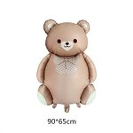 Cartoon Bear Foil Balloons Factory - Cream Bows Matte Colors Helium Balloons