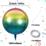 Large 4D Foil Party Balloons Manufacturer - Wholesale 10 Pcs/set 22 Inch Metallic