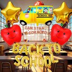 Gold Star Foil Banner School Bus Set Manufacturer - Wholesale Back to School Decoration
