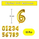 Gold Rose Gold Number Balloons Factory - 16 Inch Aluminum Foil Birthday Wedding