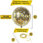 Metallic Disco 4D Foil Balloon Manufacturer - 22-Inch Helium for Christmas Graduation