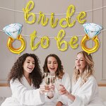 Bridal Shower Balloon Set Factory - Wholesale Diamond Ring Banner Gold Letters