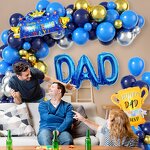 Father's Day Balloons Garland Arch Kit Factory - New Navy Blue Theme Color Family