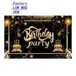 Polyester Birthday Banner Manufacturer - Custom 100D Christmas Wall Decoration