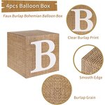 Baby Boxes with Letters Factory - 4pcs Rustic Farmhouse Style Boho Balloon Boxes