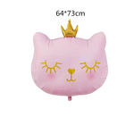 Crown Cat Foil Balloon Manufacturer - Pink Black Cartoon for Baby Party Decor