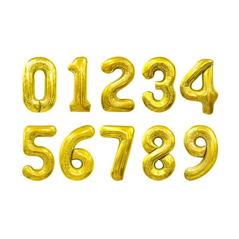 Number Foil Balloon Factory - Wholesale 32 Inch 0-9 Gold Helium Birthday Decor