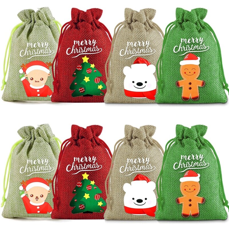 Christmas Drawstring Bag Factory - Wholesale Custom Logo Snowman Printing Xmas