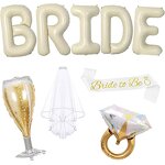 Bride Letter Balloon Set Factory - Wholesale 40 Inch Elegant Ring Bottle Decor