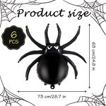 Halloween Spider Balloon Set Manufacturer - Eco-Friendly 6-Piece Large Black