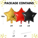 Gold Star Helium Foil Balloons Factory - 10-Pcs Set 18-Inch for Mom Back School