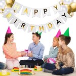 Gold Latex Balloon Set Manufacturer - Wholesale Custom 12-Inch Happy Birthday Banner