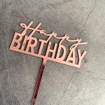 Black Gold Heart Cake Toppers Factory - Wholesale New Acrylic Handmade Ins Style