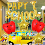Gold Star Foil Banner School Bus Set Manufacturer - Wholesale Back to School Decoration