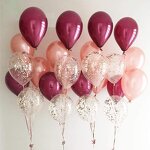 Rose Gold Confetti Latex Balloons Factory - 62pcs Set Baby Shower Wedding Birthday