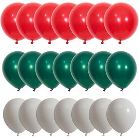 Merry Christmas Balloon Set Factory - Wholesale 12-Inch 6 Styles Red Green