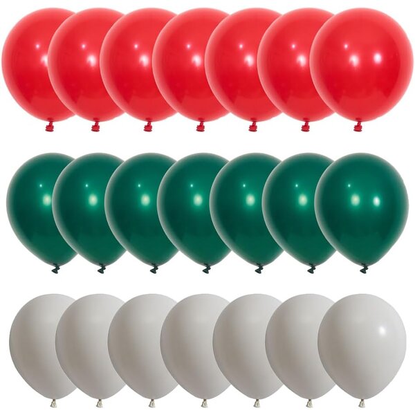 Merry Christmas Balloon Set Factory - Wholesale 12-Inch 6 Styles Red Green