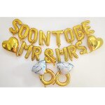 Gold MR MRS Foil Balloon Set Factory - Custom Pack 16 Inch Engagement Party