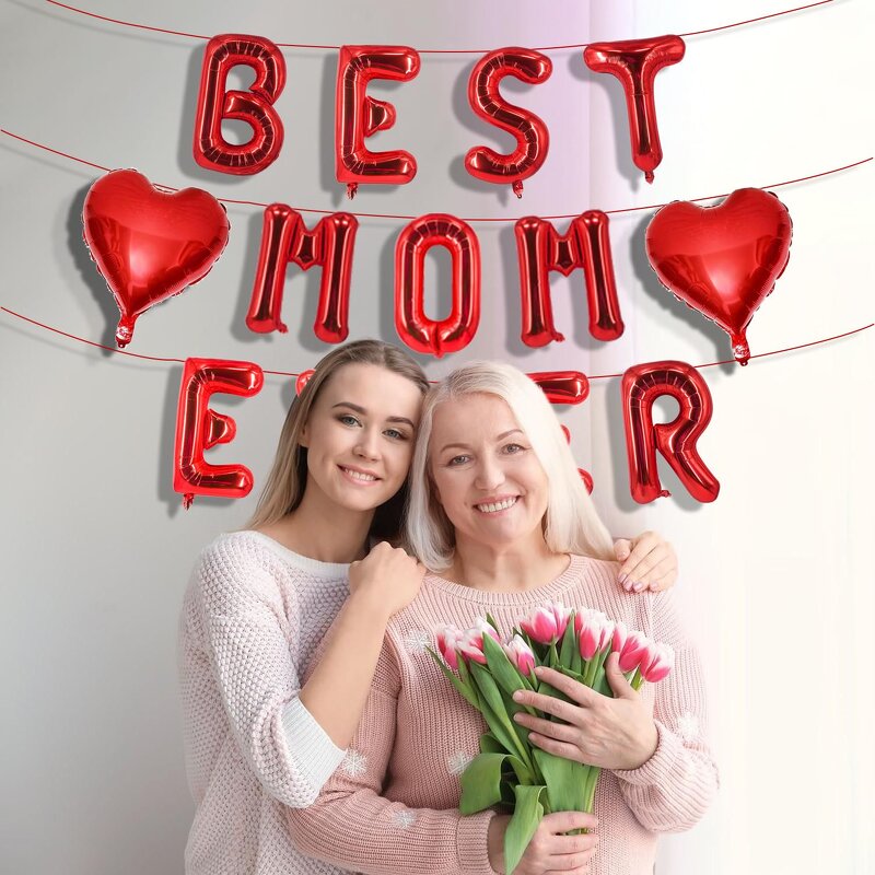 Mother's Day Heart Letter Balloons Kit Manufacturer - Warm and Sweet Background Wall