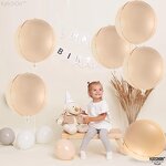 Beige 4D Aluminum Balloon Set Factory - 6pcs 22-Inch for Graduation Christmas