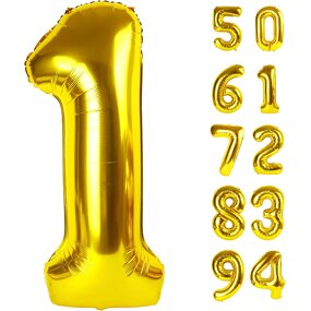 Custom Number Foil Balloon Manufacturer - 40 Inch Gold Color Birthday Baby Shower