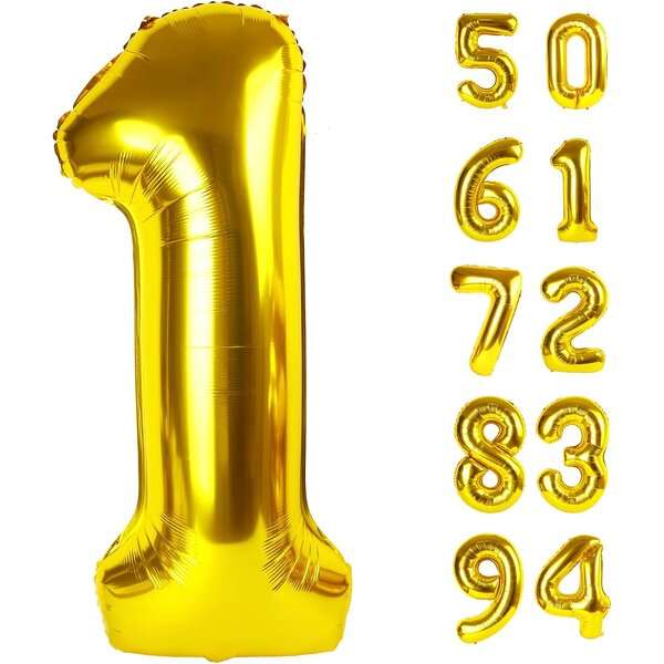 Custom Number Foil Balloon Manufacturer - 40 Inch Gold Color Birthday Baby Shower
