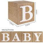 Baby Boxes with Letters Factory - 4pcs Rustic Farmhouse Style Boho Balloon Boxes
