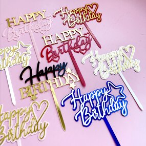 Acrylic Cake Toppers Factory - Wholesale Custom Happy Birthday Letter Design