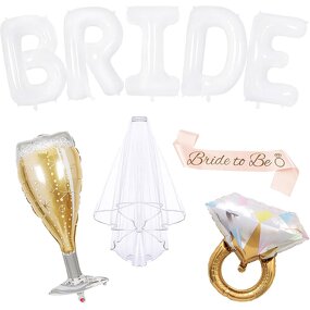 Bride Letter Balloon Set Factory - Wholesale 40 Inch Elegant Ring Bottle Decor