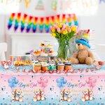 Plastic Bear Tablecloths Manufacturer - Set of 3 for Baby Shower Gender Reveal