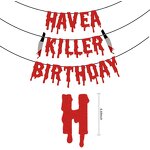 Halloween Party Banner Manufacturer - New Design Black Red Bat Decoration Paper