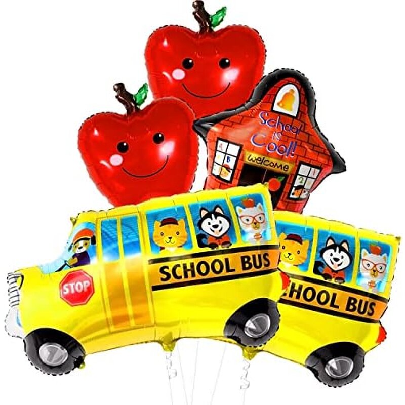 School Bus Balloon Set Manufacturer - Wholesale Eco-Friendly 4 Pcs/Pack Foil Decor