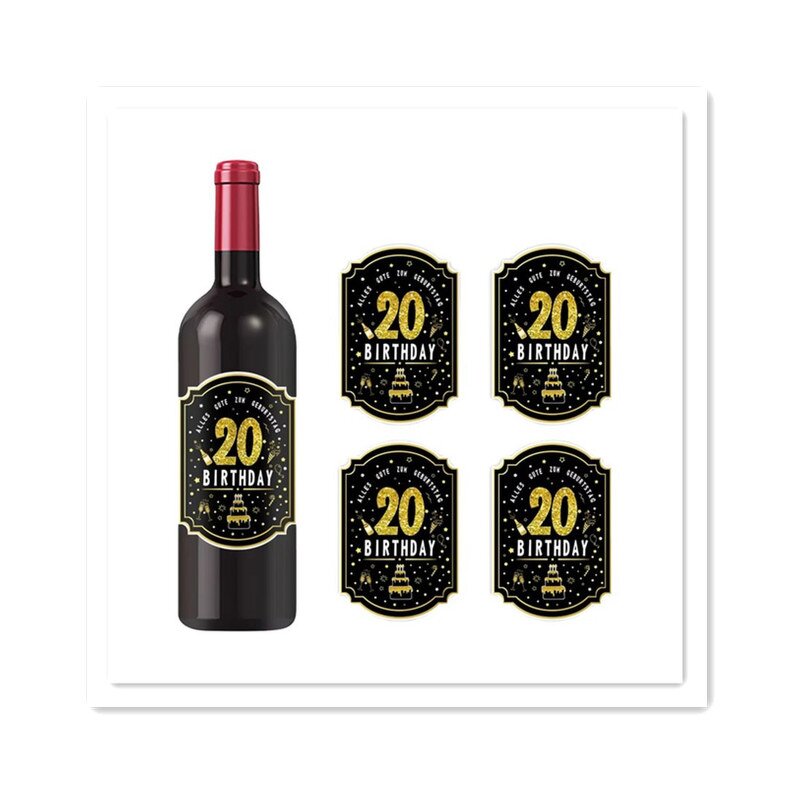 Waterproof Plastic Sticker Party Supplies Factory - Custom Logo Name New Design 24pcs