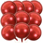 Big Size 4D Round Foil Balloon Manufacturer - 10pcs/set 22 Inch Hot pink Mylar