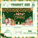 Merry Christmas Banner Factory - High Quality 72x45 Inch Green Tree Santa