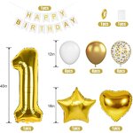 Number Balloon Set Manufacturer - Custom 40 Inch 1st Birthday Party Decoration