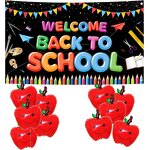 Apple Foil Balloon Decoration Set Manufacturer - Custom Back to School Background Cloth