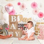 Baby Boxes with Letters Factory - 4pcs Rustic Farmhouse Style Boho Balloon Boxes