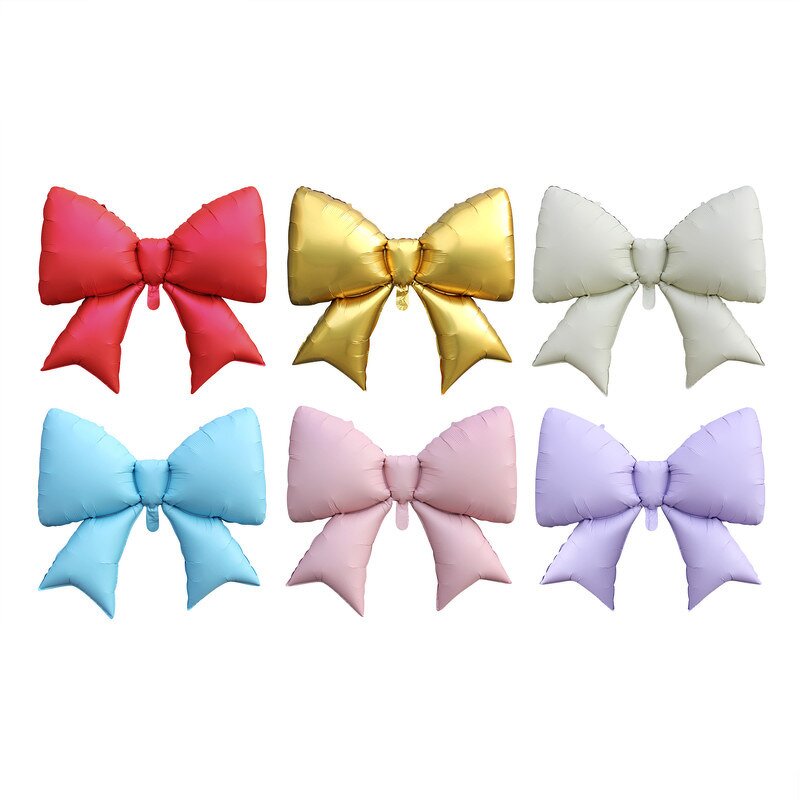 Bow Shape Foil Balloons Factory - Matte Color 98*75CM Aluminum Helium Film