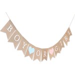 Fabric Gender Reveal Banner Factory - New Design Geometric Pattern Eco-Friendly