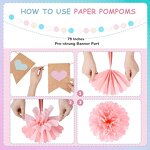 Gender Reveal Banner Factory - 16-Pcs Blue Pink for Boy/Girl Baby Shower