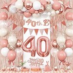 Rose Gold Latex Confetti Balloon Set Factory - Custom 40 Inch Birthday Banner